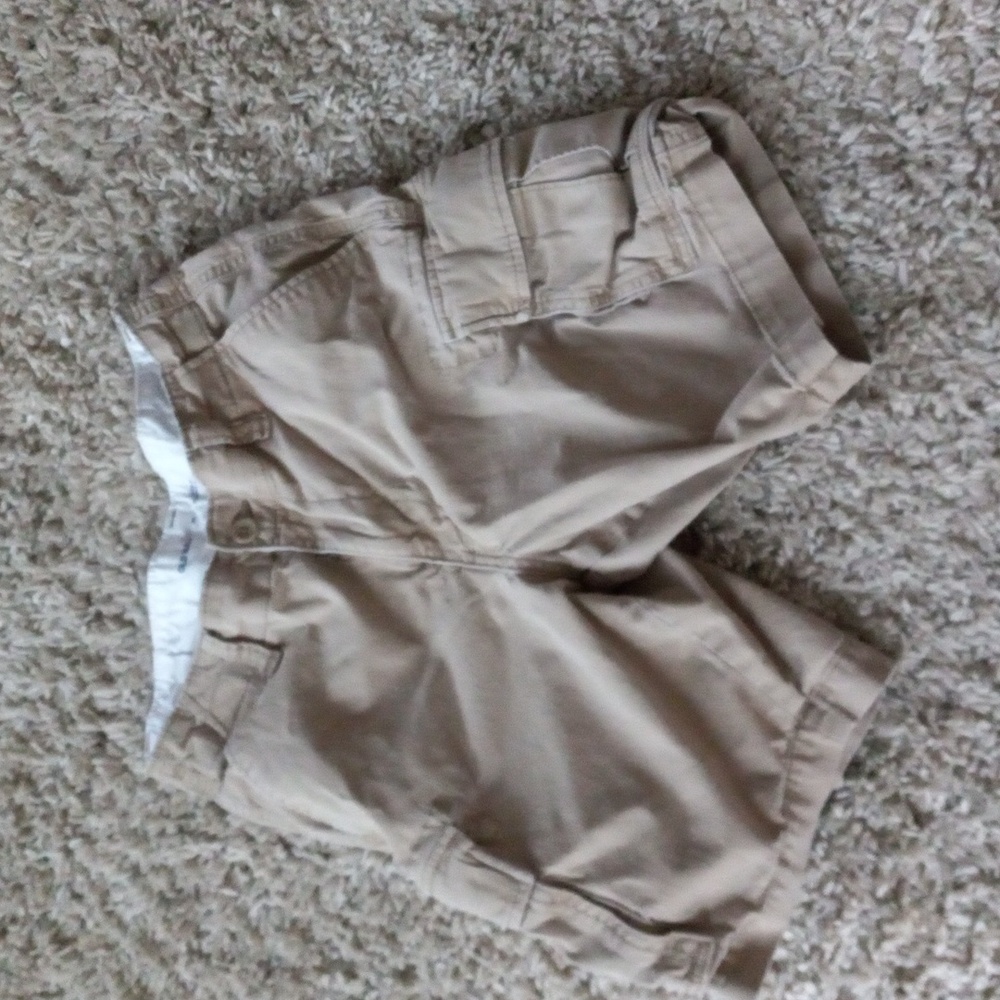 Khaki cargo shorts
